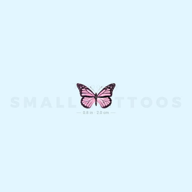 Pink Butterfly Temporary Tattoo (Set of 3)
