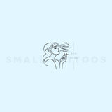 Woman Smoking Temporary Tattoo (Set of 3)