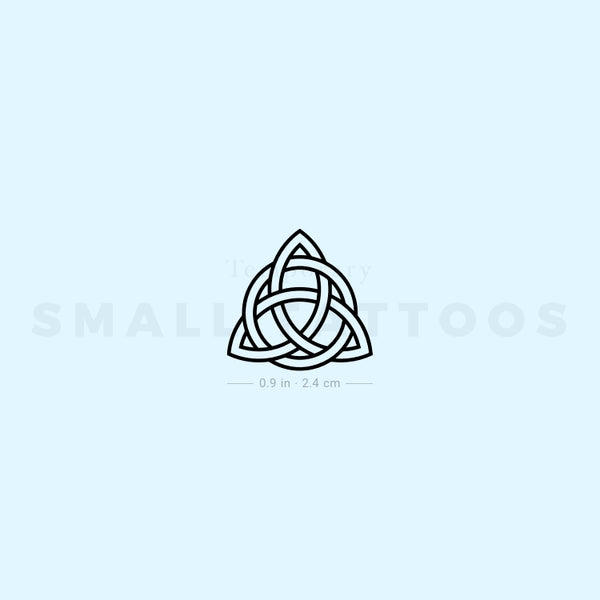 Small Interlaced Trinity Knot Temporary Tattoo (Set of 3)