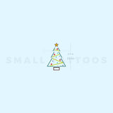 Minimalist Christmas Tree Temporary Tattoo (Set of 3)