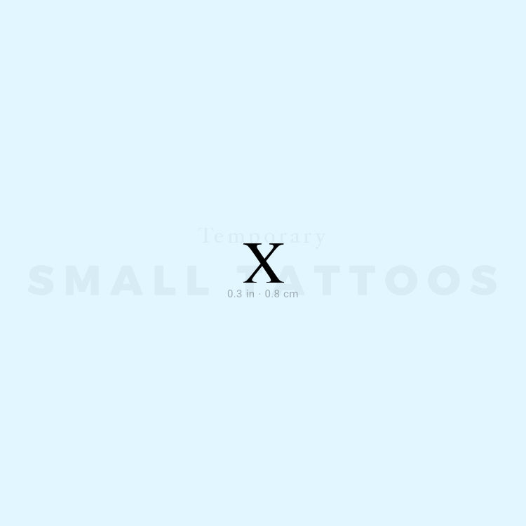 Uppercase Chi Temporary Tattoo (Set of 3)