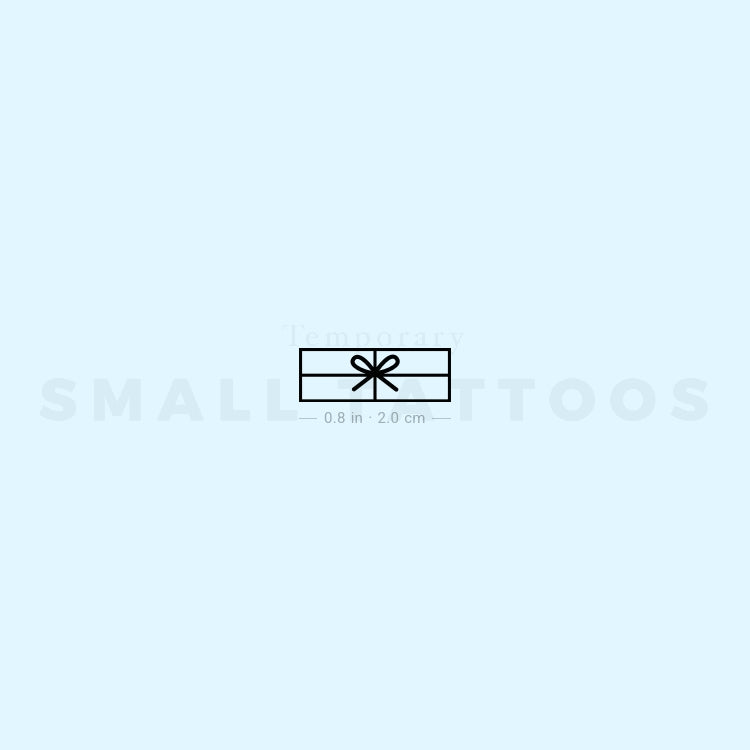 Minimalist Gift Box Temporary Tattoo (Set of 3)
