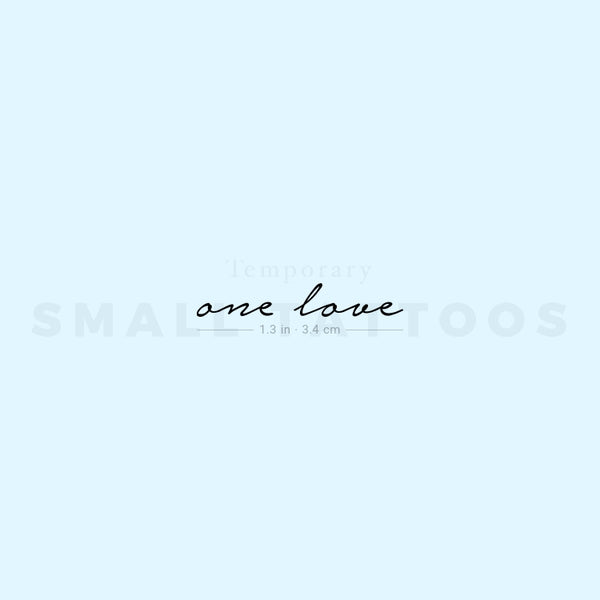 One Love Temporary Tattoo (Set of 3)