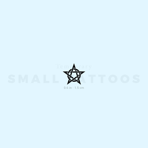 Circumscribed Pentagram Temporary Tattoo (Set of 3)