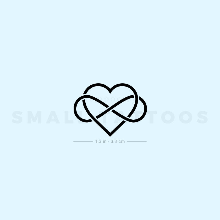 Intertwined Heart And Infinity Temporary Tattoo (Set of 3)