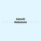 Satoshi Nakamoto Temporary Tattoo (Set of 3)