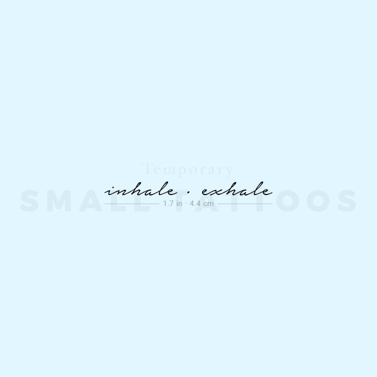Tatuaje temporal "Inhale · Exhale" (juego de 3)