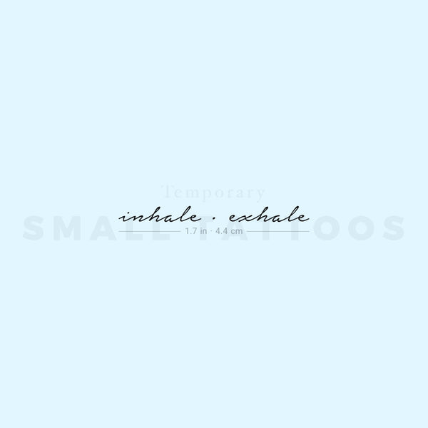 Inhale · Exhale Temporary Tattoo (Set of 3)