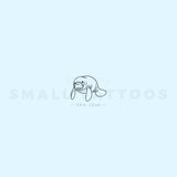 Small Manatee Temporary Tattoo (Set of 3)