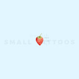 Watercolor Strawberry Temporary Tattoo (Set of 3)