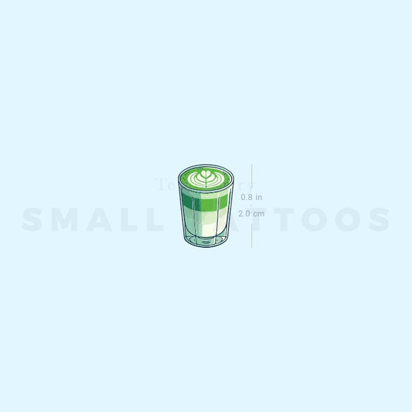 Matcha Latte Temporary Tattoo (Set of 3)