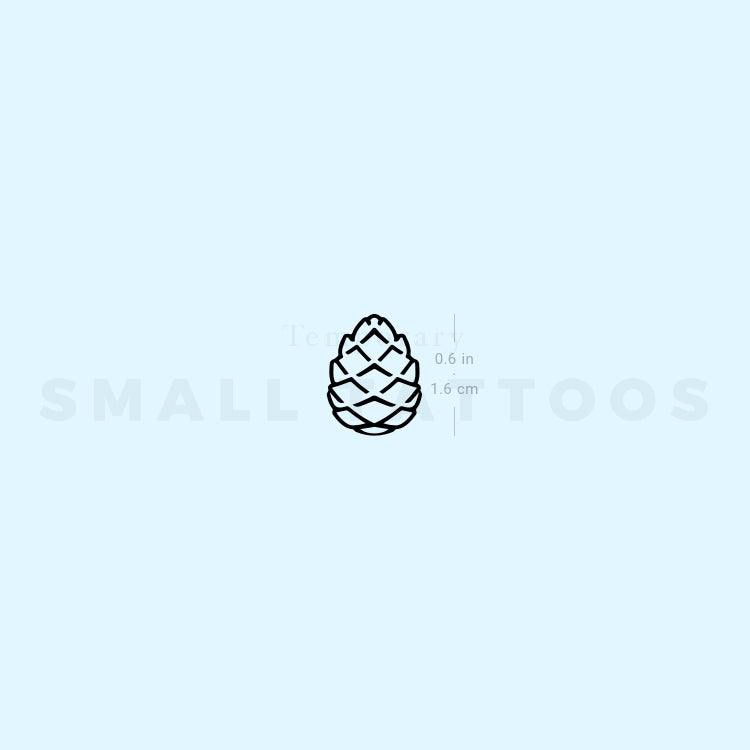 Tiny Pinecone Temporary Tattoo (Set of 3)