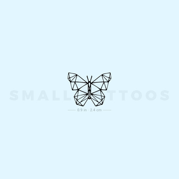 Low Poly Butterfly Temporary Tattoo (Set of 3)