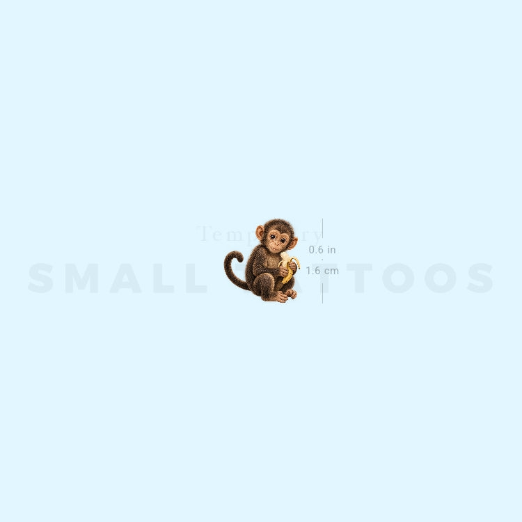 Baby Chimpanzee Temporary Tattoo (Set of 3)