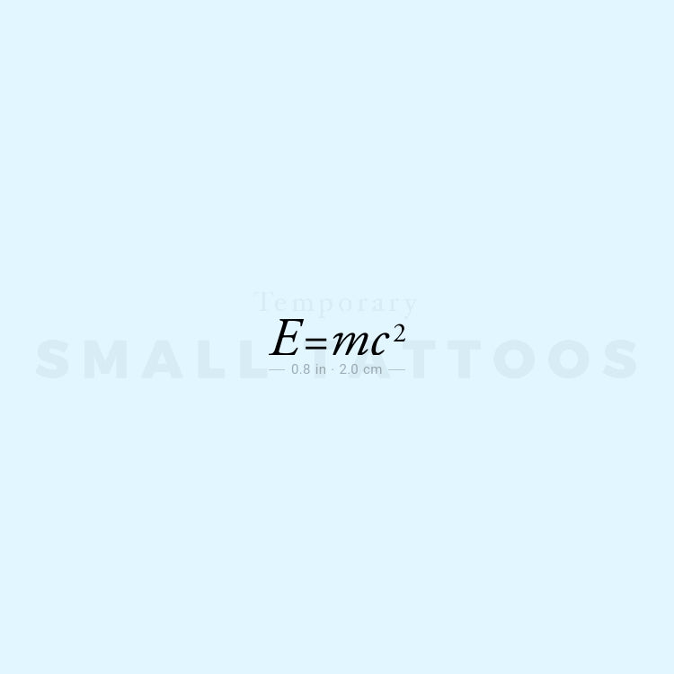 E = Mc2 Temporary Tattoo (Set of 3)