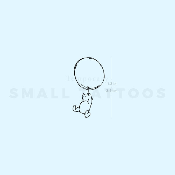 Classic Winnie-the-Pooh And Balloon Temporary Tattoo (Set of 3)