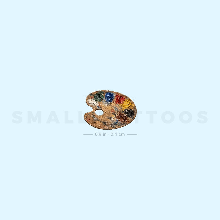 Painting Palette Temporary Tattoo (Set of 3)