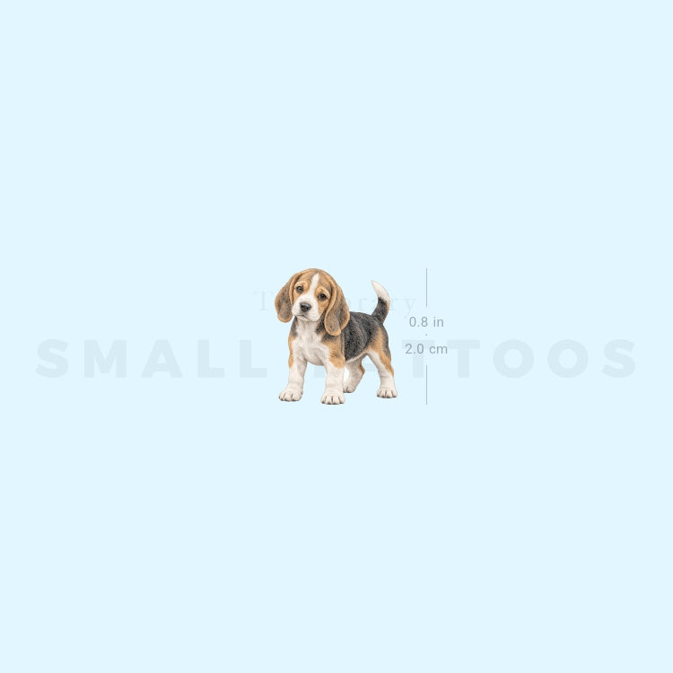 Beagle Puppy Temporary Tattoo (Set of 3)