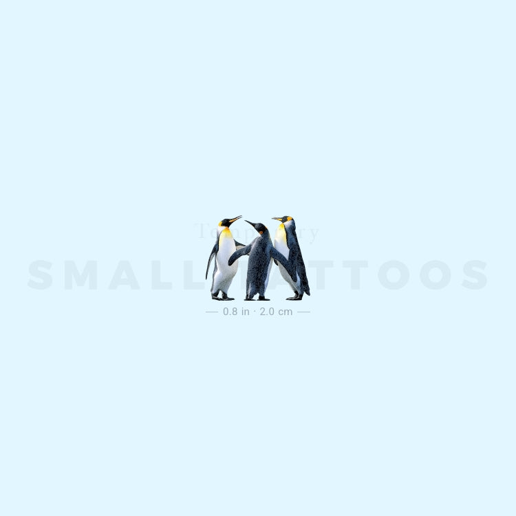 Three Penguins Temporary Tattoo (Set of 3)