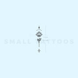 Ornamental Lotus Unalome Temporary Tattoo (Set of 3)