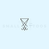 The Sigil Of Lucifer Temporary Tattoo (Set of 3)