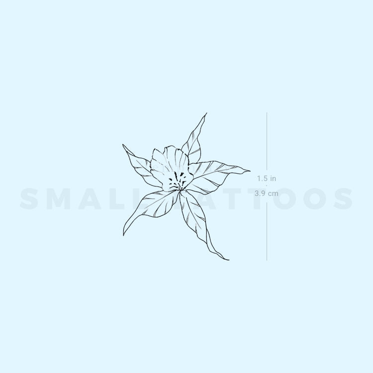 Orchid By M3.Ink Temporary Tattoo (Set of 3)