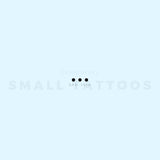 Morse Code S Temporary Tattoo (Set of 3)