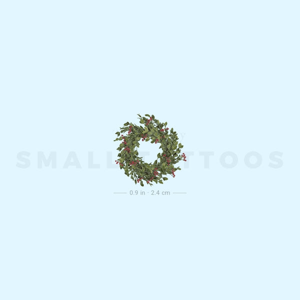 Mistletoe Wreath Temporary Tattoo (Set of 3)