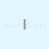 Vertical 555 Temporary Tattoo (Set of 3)