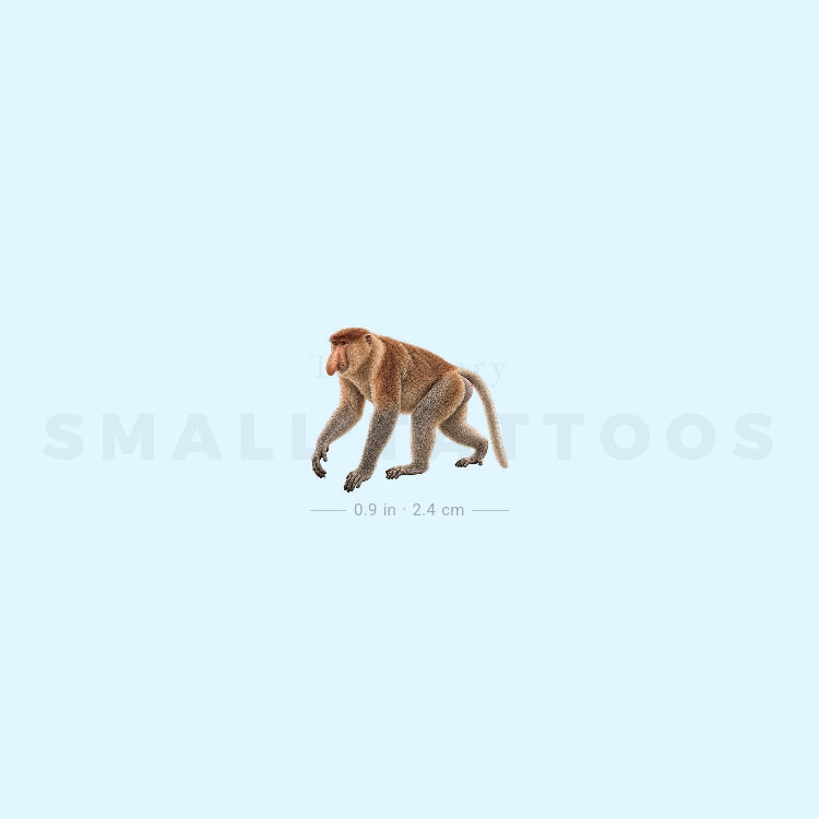 Proboscis Monkey Temporary Tattoo (Set of 3)