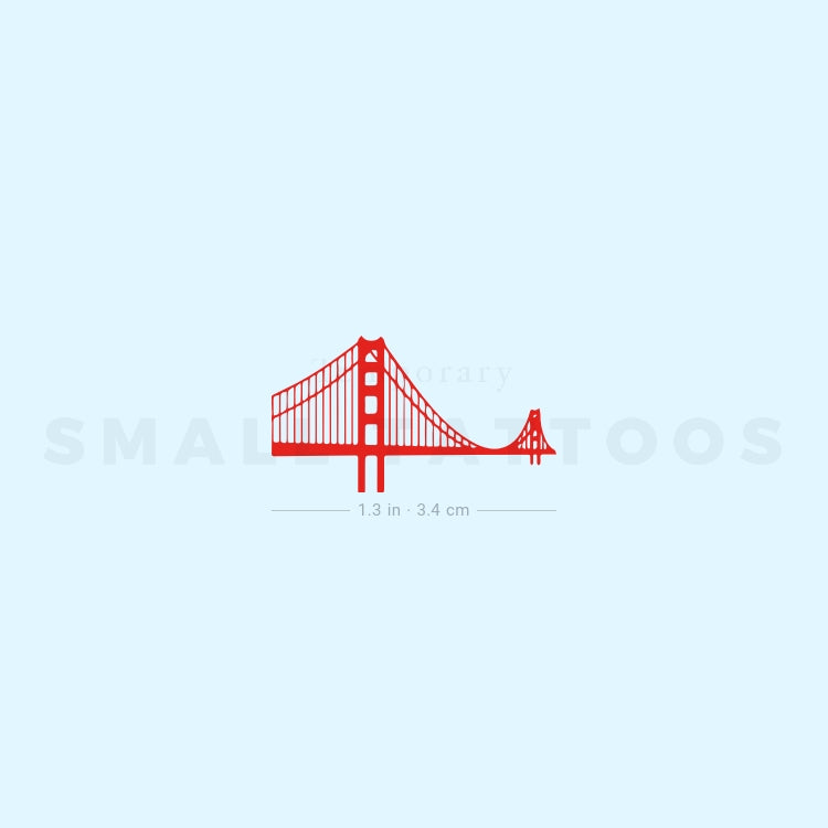 Golden Gate Bridge Temporary Tattoo (Set of 3)