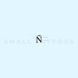 Ñ Serif Uppercase Temporary Tattoo (Set of 3)