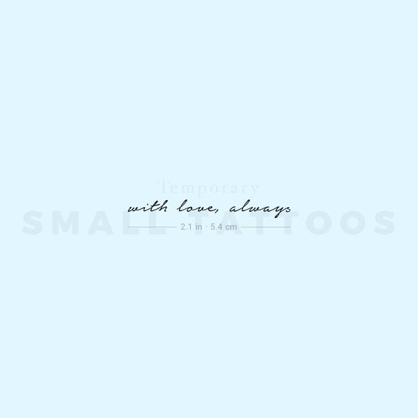 With Love, Always Temporary Tattoo (Set of 3)