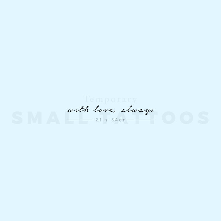 With Love, Always Temporary Tattoo (Set of 3)