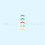 One Direction Mic Color Arrows Temporary Tattoo (Set of 3)