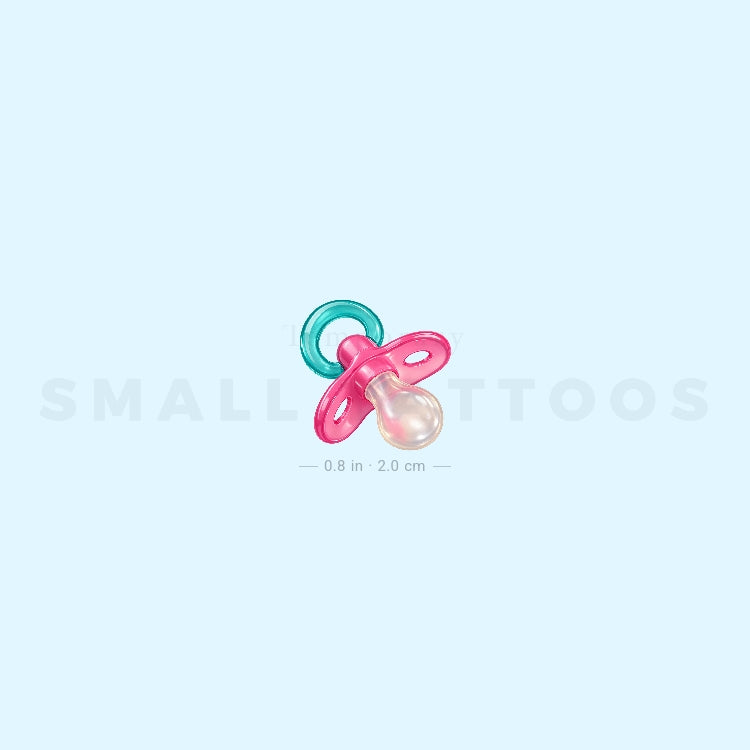 Realistic Baby Pacifier Temporary Tattoo (Set of 3)