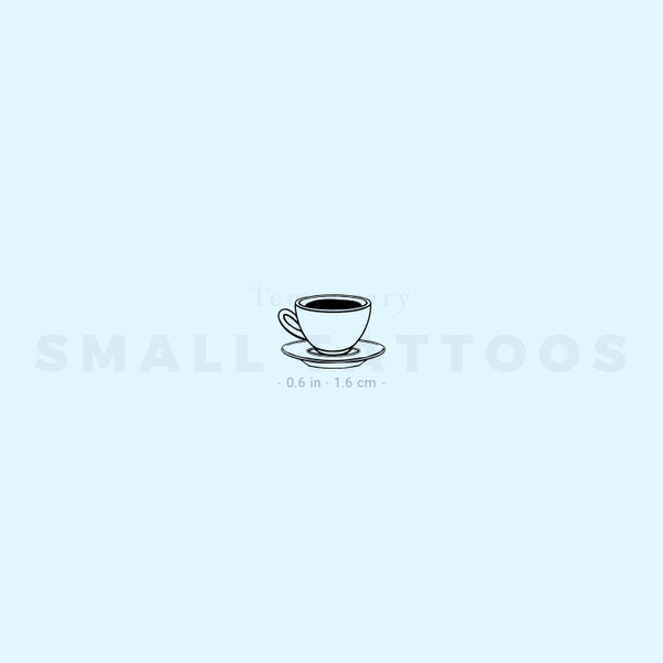 Coffee Cup Temporary Tattoo (Set of 3)