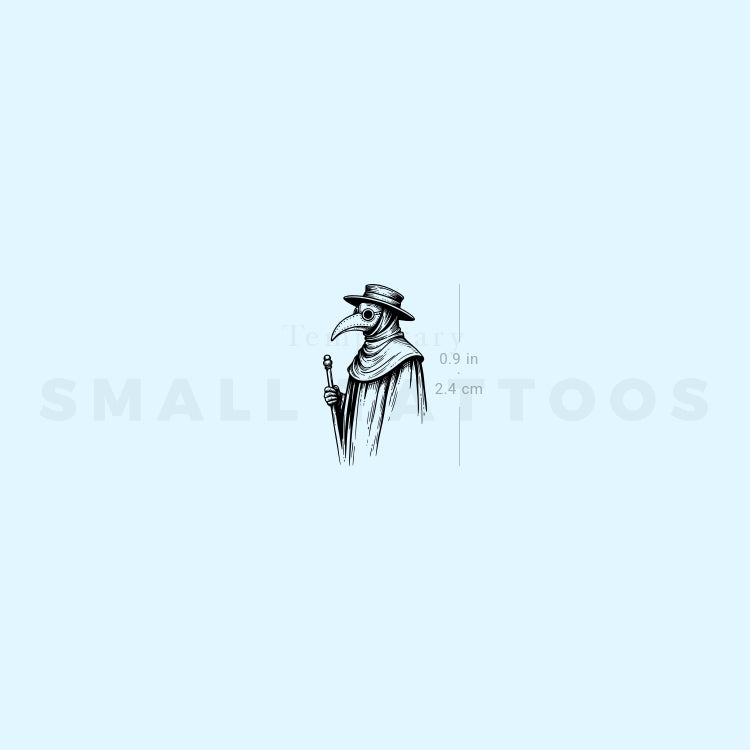 Plague Doctor Temporary Tattoo (Set of 3)