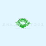 Green Kiss Mark Temporary Tattoo (Set of 3)