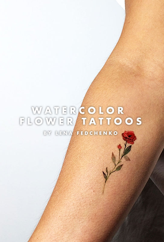 Minimalist tattoo flower decoration line art herb Vector Image