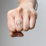 Baby Elephant (Right) Temporary Tattoo (Set of 3)