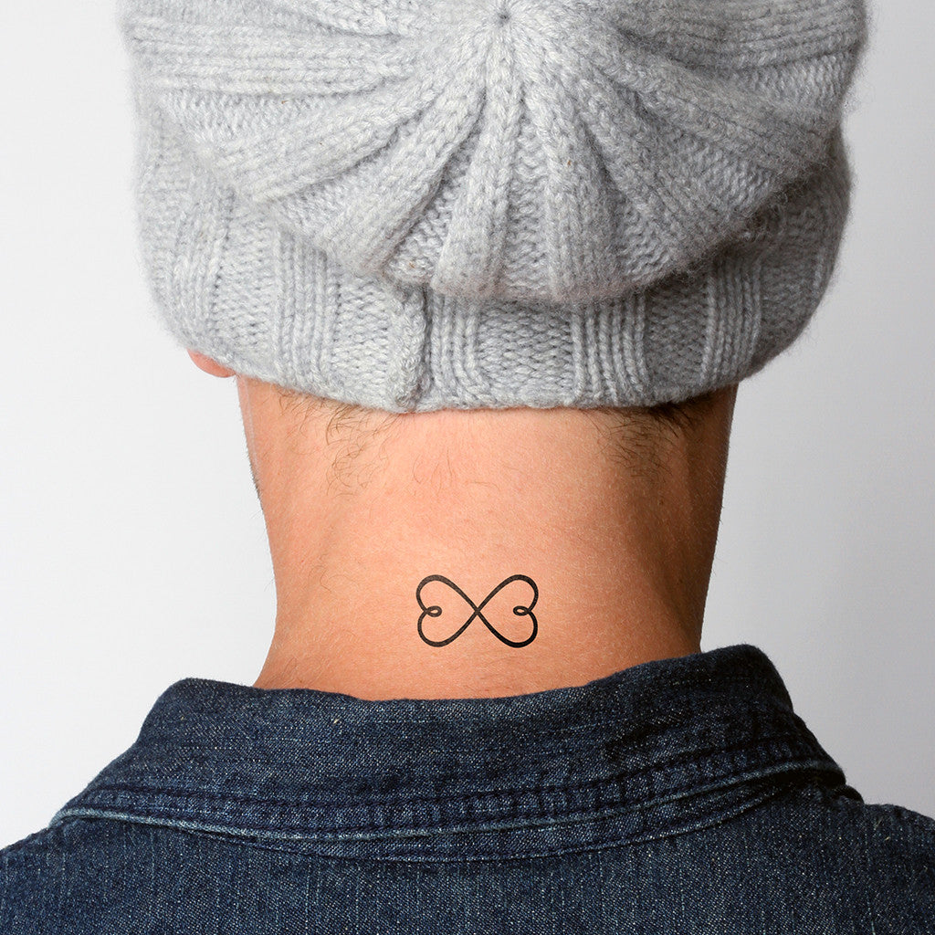 Double Heart Infinity Symbol Temporary Tattoo (Set of 3)