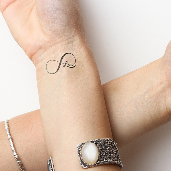 Love Infinity Symbol Temporary Tattoo (Set of 3)