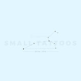 Minimalist Leo Constellation Temporary Tattoo by Puntuak (Set of 3)