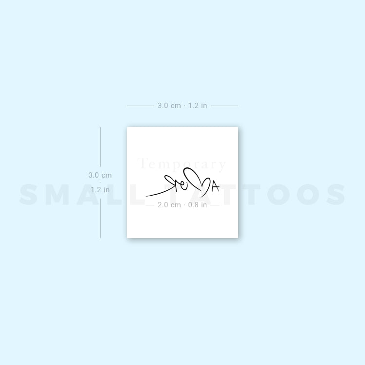 Amor Temporary Tattoo (Set of 3)