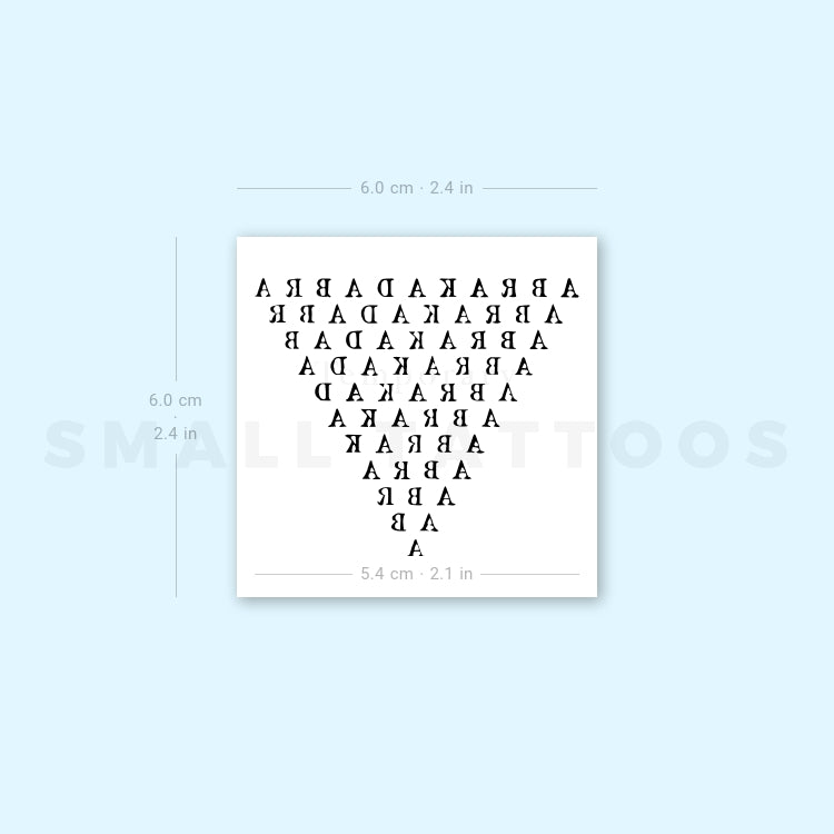 Abrakadabra Temporary Tattoo (Set of 3)
