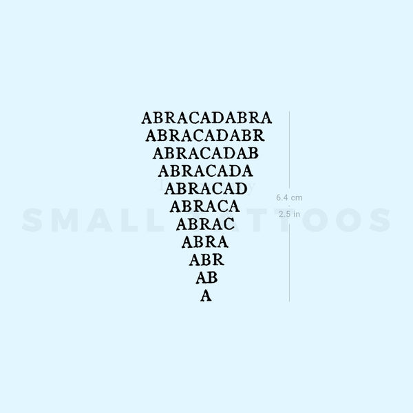 Abracadabra Inverted Triangle Temporary Tattoo (Set of 3)