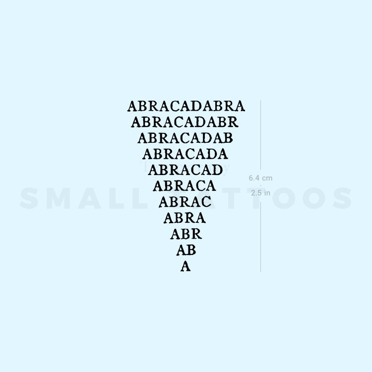 Abracadabra Inverted Triangle Temporary Tattoo (Set of 3)