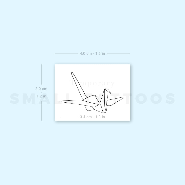 Paper Crane Temporary Tattoo (Set of 3)