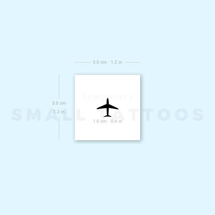 Tiny Airplane Temporary Tattoo (Set of 3)